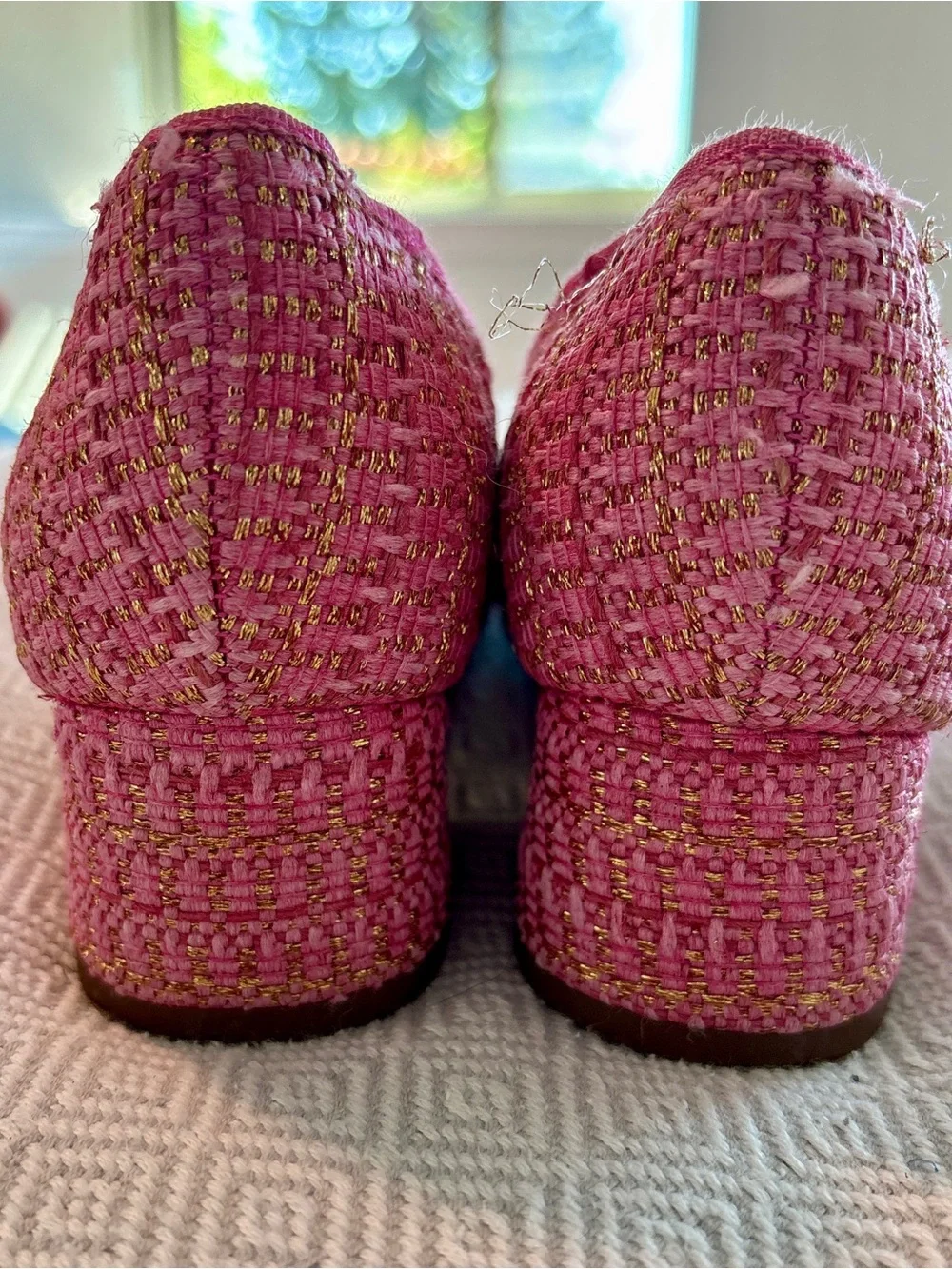 Sam Edelman Pink Tweed Mary Jane Ballet Flats (Kids)